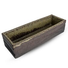 Olive Textured Rectangular Serving Bowl 11.75"