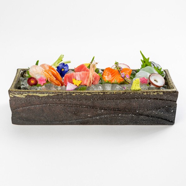 Image of Olive Textured Rectangular Serving Bowl 11.75" 6