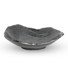 Tessa Black Abstract Coupe Bowl 8.5"