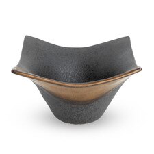 Kinsai Black Curved Corner Bowl 4.5"
