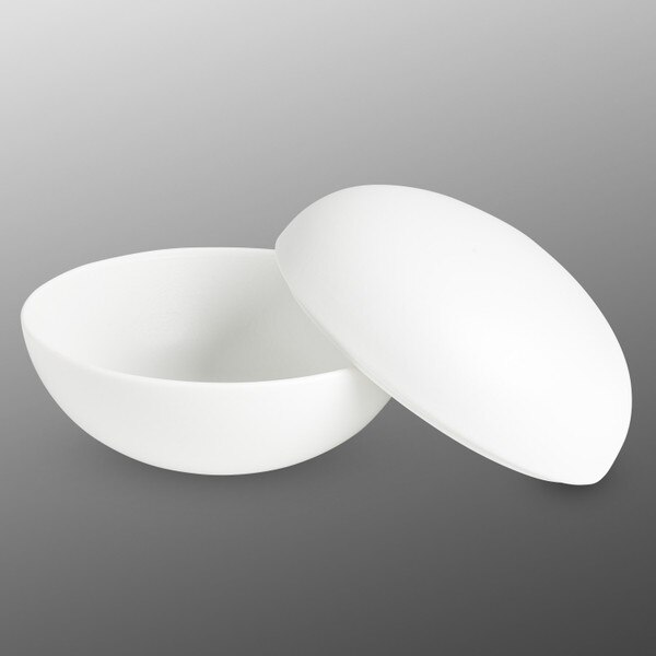 Image of Matte White Lidded Bowl 4" 2