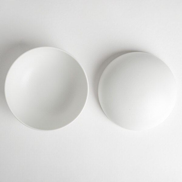 Image of Matte White Lidded Bowl 4" 4