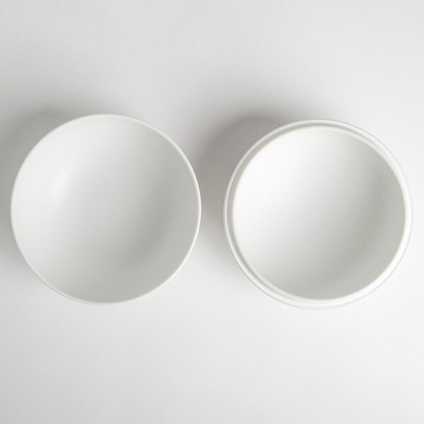 Image of Matte White Lidded Bowl 4" 5