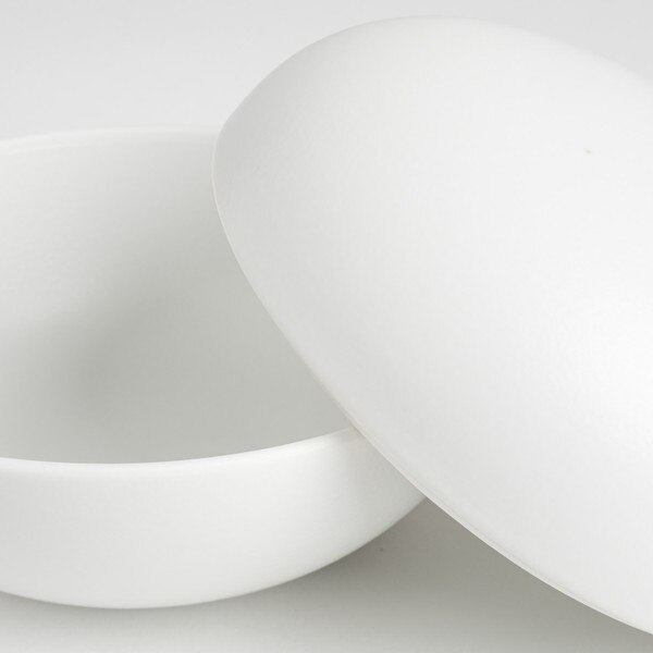 Image of Matte White Lidded Bowl 4" 6