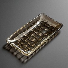 Orme Brown Glass Rectangular Tray 6.25"