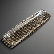 Orme Brown Glass Rectangular Tray 11.75"
