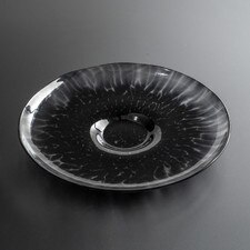 Tsugaru Vidro Handmade Takazawa Black Shallow Plate 9.25"