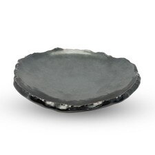 Tessa Black Abstract Plate 10.5"