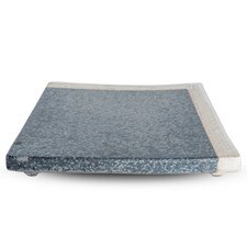 Kokugama Gray White Footed Square Plate 7.5"