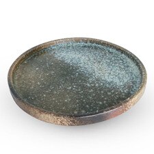 Winter Forest Textured Rim Round Plate 12.5"