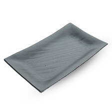 Tessa Black Rectangular Plate 13.25"