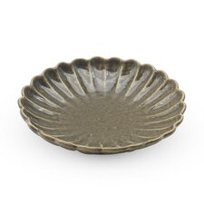 Oribe Green Floral Round Coupe Plate 9.5"