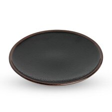 Yuzu Tenmoku Black Round Plate 6.5"