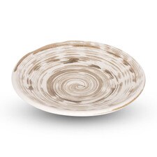 Uzumaki Brown Round Plate 6.5"