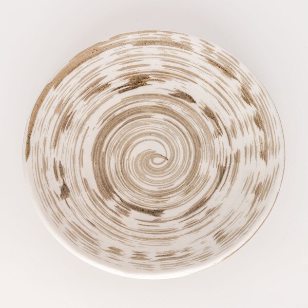 Image of Uzumaki Brown Round Plate 6.5" 3